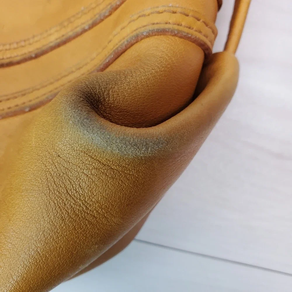Vintage Genuine Leather‎ Shoulder Bag Tan Brown Crossbody Messenger Purse